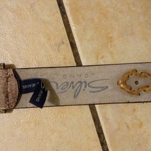 Silver jeans belt